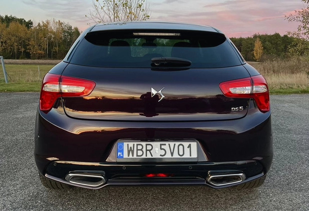 Citroen DS5 cena 63800 przebieg: 57200, rok produkcji 2015 z Białobrzegi małe 191